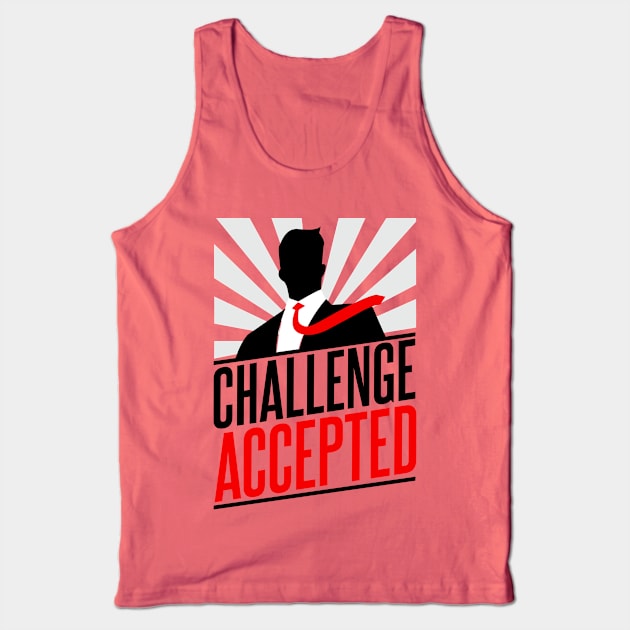 Barney Stinson Challenge Accepted Tank Top by Meta Cortex